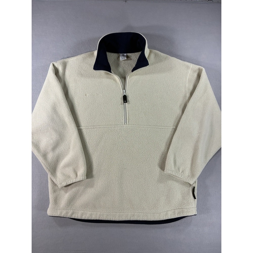 Vintage Columbia 1/4 zip fleece pullover. Made In USA. NWOT. Womens Size Large